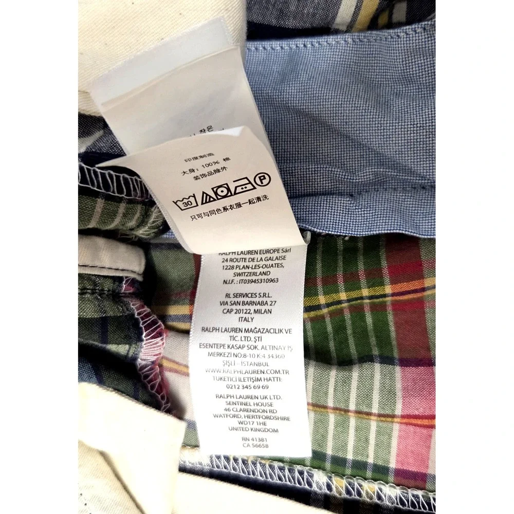 VTG POLO Ralph Lauren Madras Patchwork Classic Fit 9